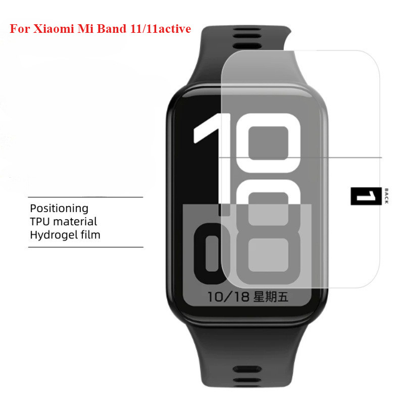 ฟิล์มไฮโดรเจลสําหรับ Xiaomi Mi Band 11 Smartwatch ป้องกันหน้าจอบน Mi Band 11active ฟิล์มป้องกันไม่แก