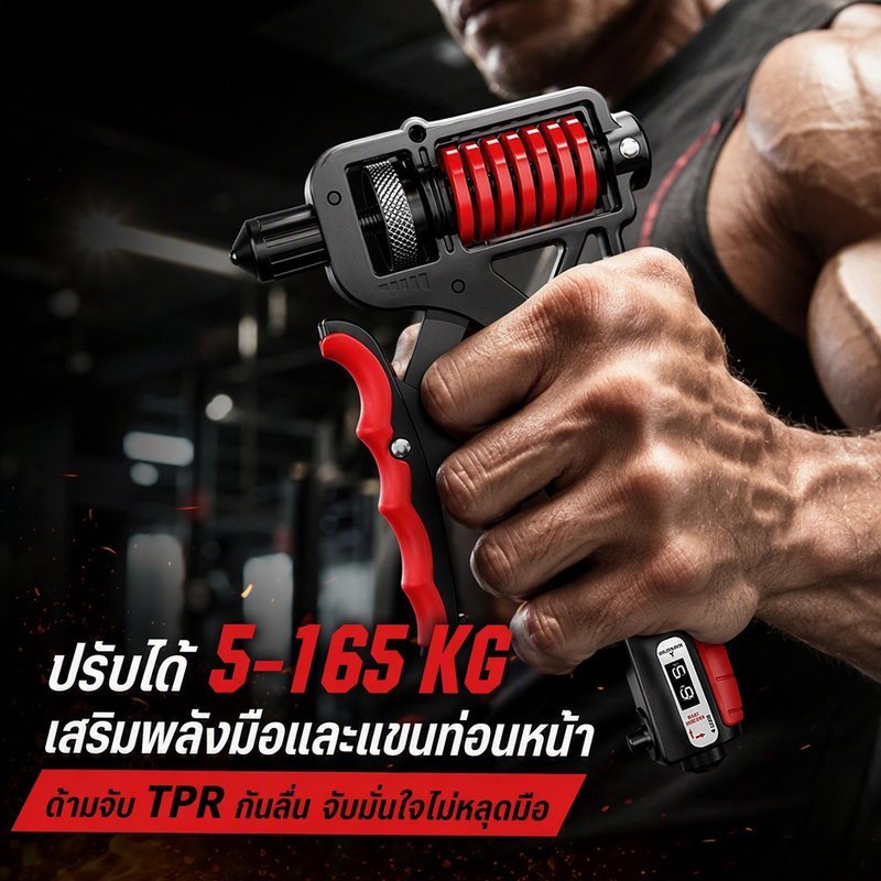 ที่บีบมือ Hand Gripper ปรับแรงต้าน 5 165 นับจำนวน อุปกรณ์ฝึกแรงมือ ปลายแขน สปริงคู่