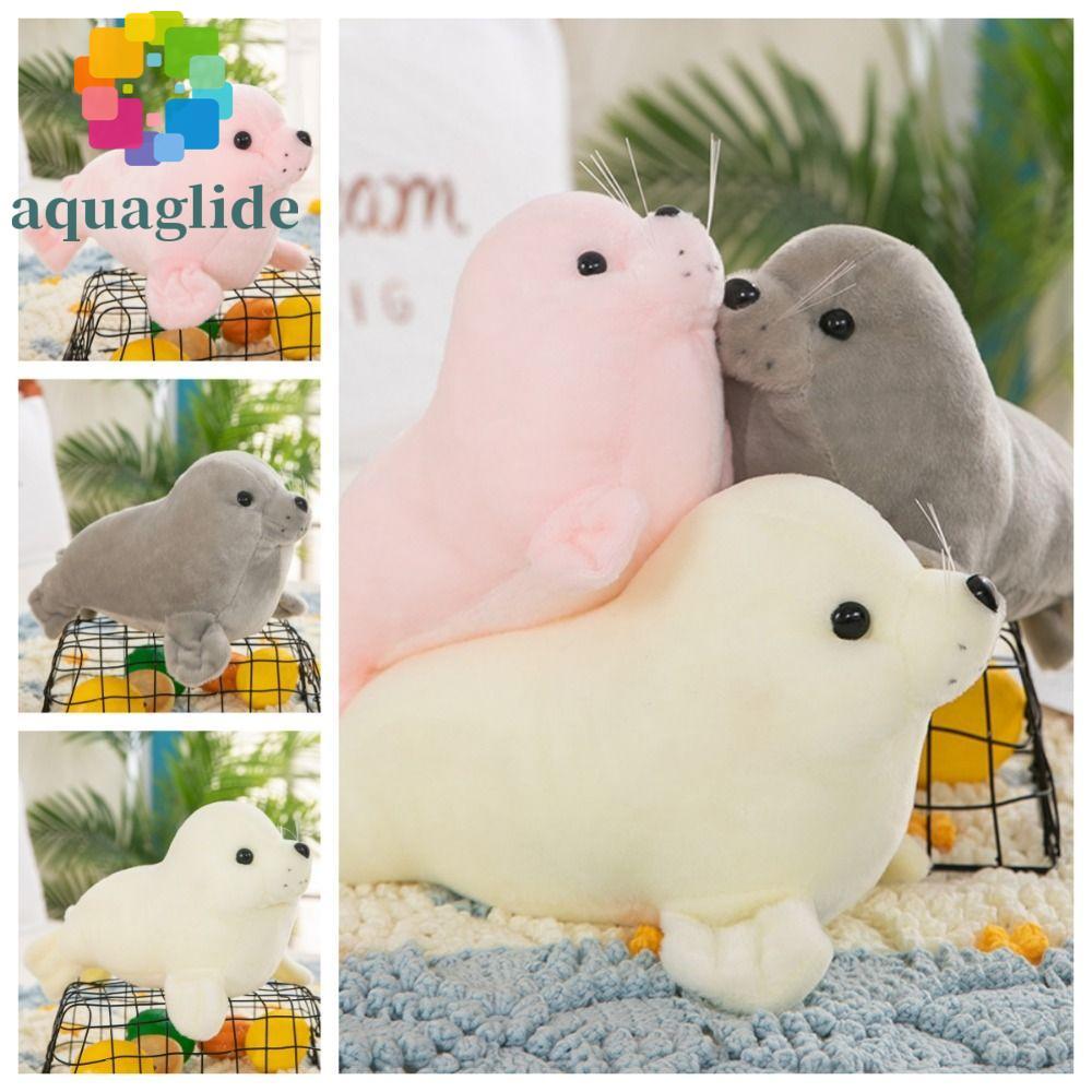 AQUAGLIDE Seal ตุ๊กตา Plush, หมอนสัตว์ Soft Seal Plush ตุ๊กตาของเล่น, Casual น่ารัก Fluffy Plushy Se