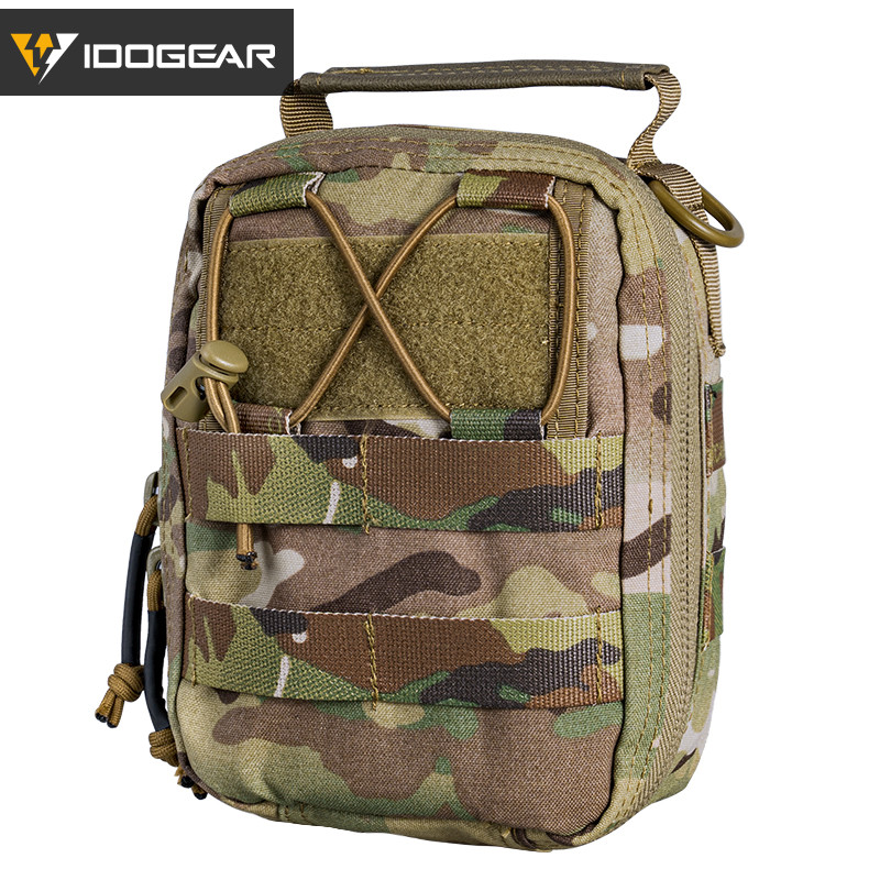 IDOGEAR Medical Pouch FA Pouch MOLLE camo pouch EMT Utility Pouch กระเป๋ากีฬากลางแจ้ง 3523