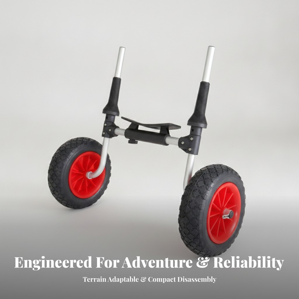 Watercraft Cart Anodized Kayak Scupper Cart Carrier Low-Profile สําหรับเรือคายัค, Shoreline, Boat Ra