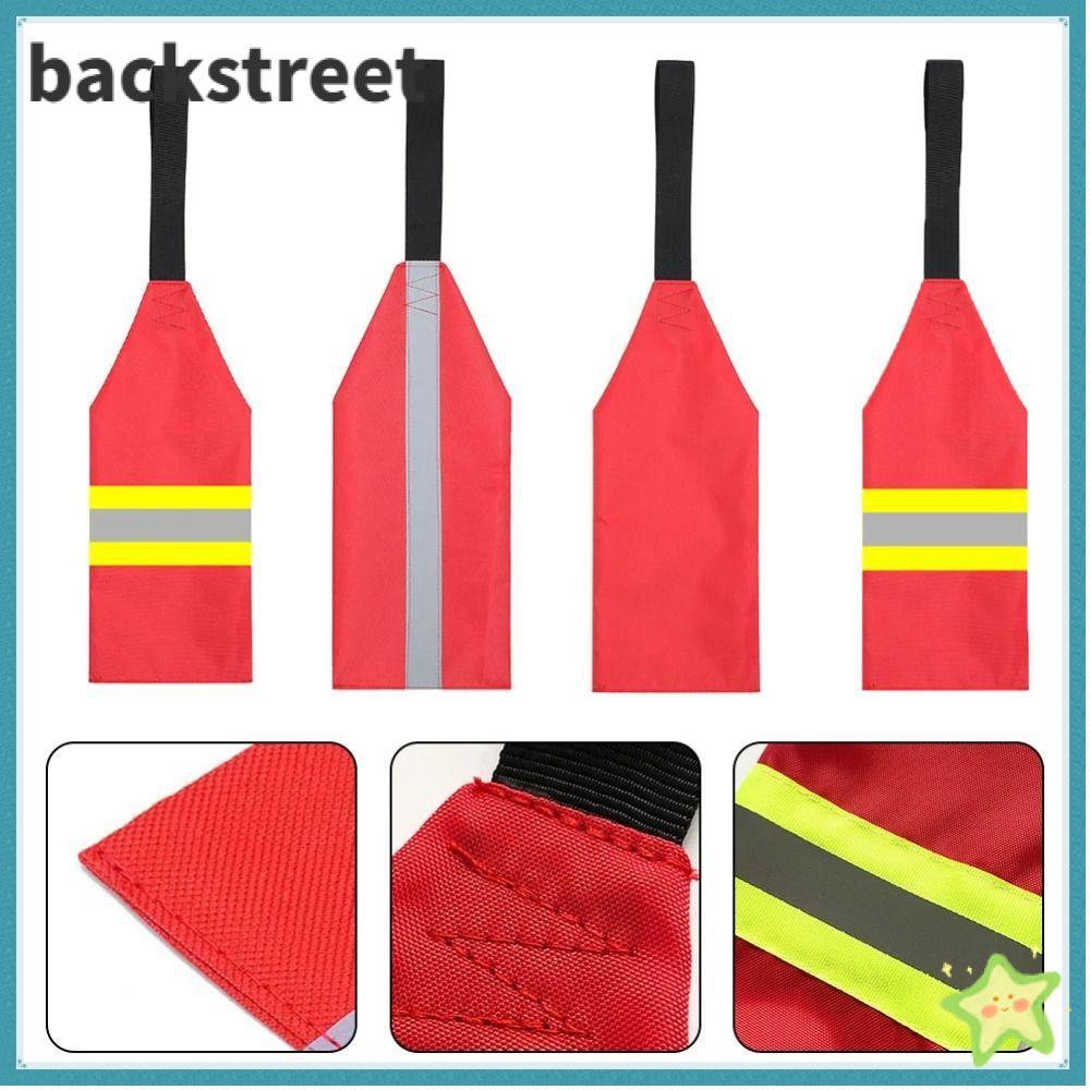 BACKSTAGEREETDV Travel Flag, 36*12 ซม.3 สี Kayak Safety Flag, Canoes Paddle Boards Kayak อุปกรณ์เสริ