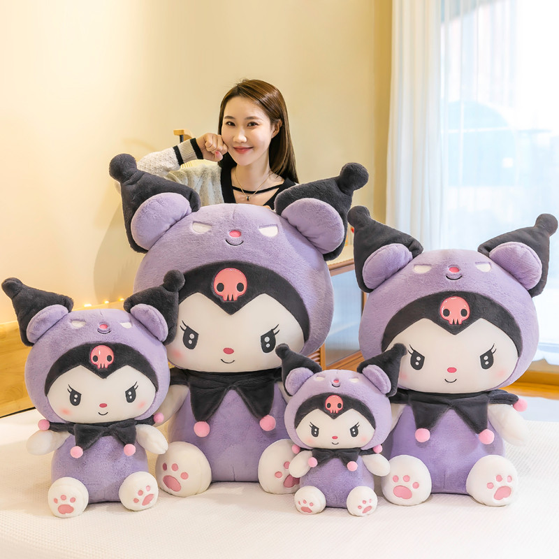 ตุ๊กตา ตุ๊กตาขนนุ่ม Dark Kuromi น่ารัก Kuromi ตุ๊กตาของเล่นตุ๊กตา Kuromi การ์ตูนยอดนิยมสาวหัวใจตุ๊กต