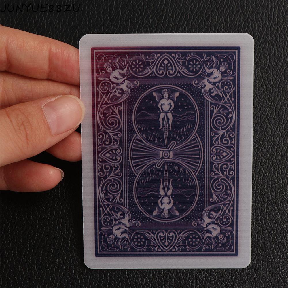 JUNYUE88ZU การ์ดเปลี่ยนสี, ปิดเปลี่ยนสีการ์ดเปลี่ยนสี, Joke Magie Blue Change Red Fun Shin Lim Deck 