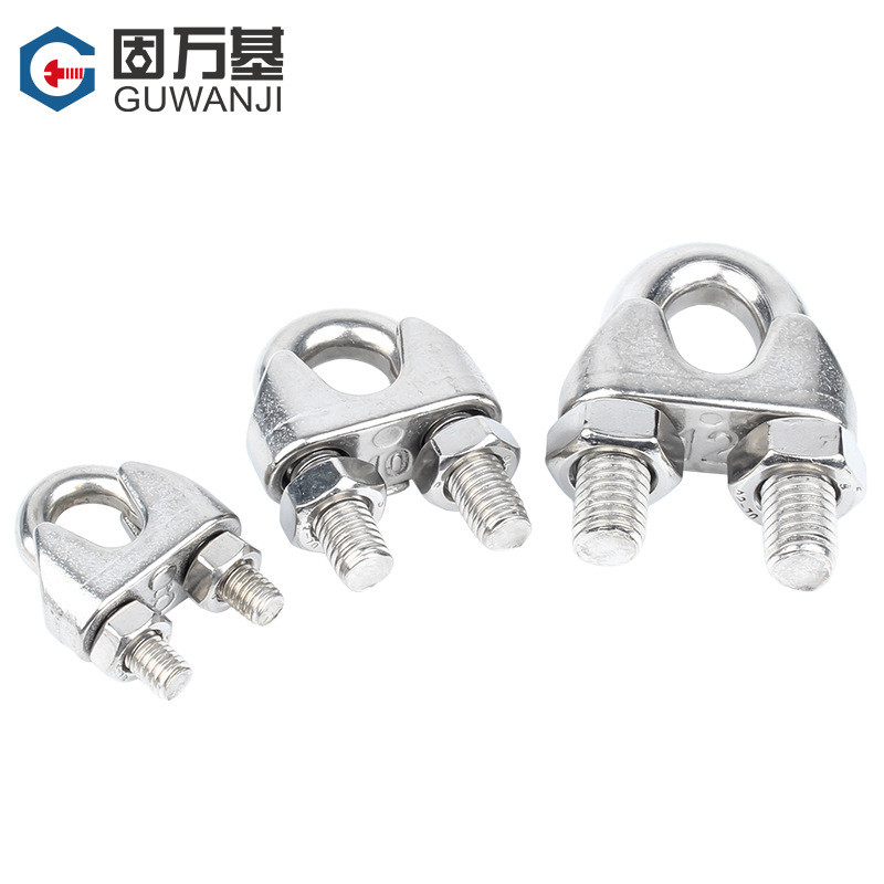 304/316 เชือกลวดสแตนเลส Chuck U-Shaped Cat Claw Chuck คลิป M2M3M4M5M6M8M10M12-M32 QIBH