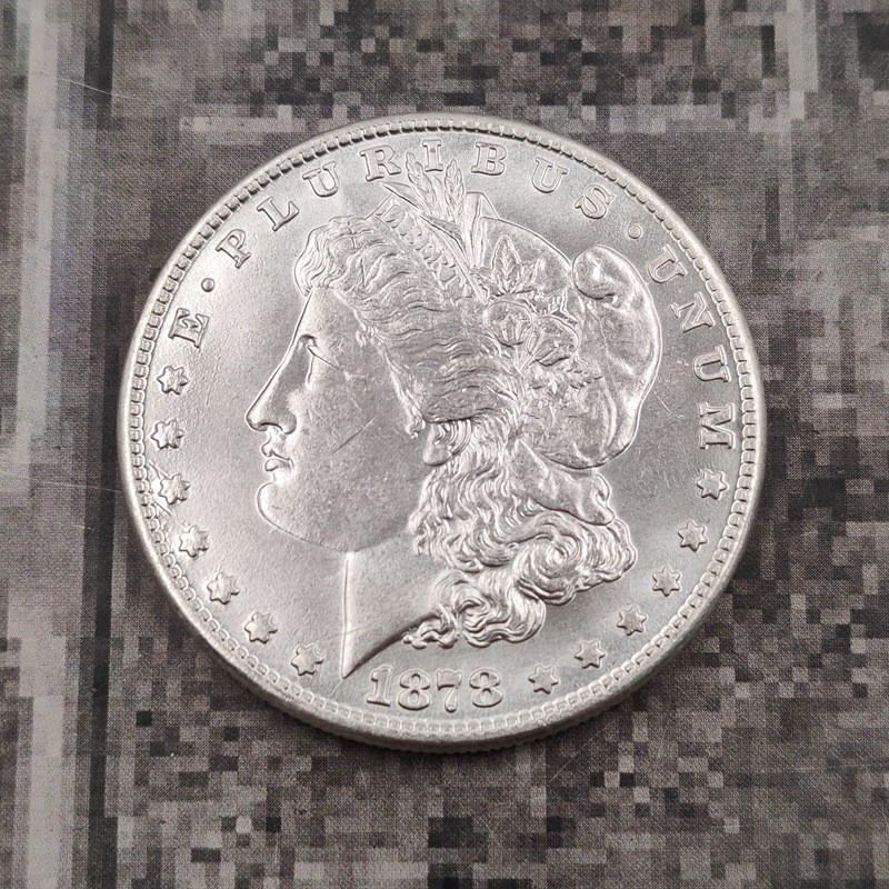 เหรียญเงินเงิน Dollar 1878 American Can Blow Original Color Silver Moore Coin Moore Coin Collection 