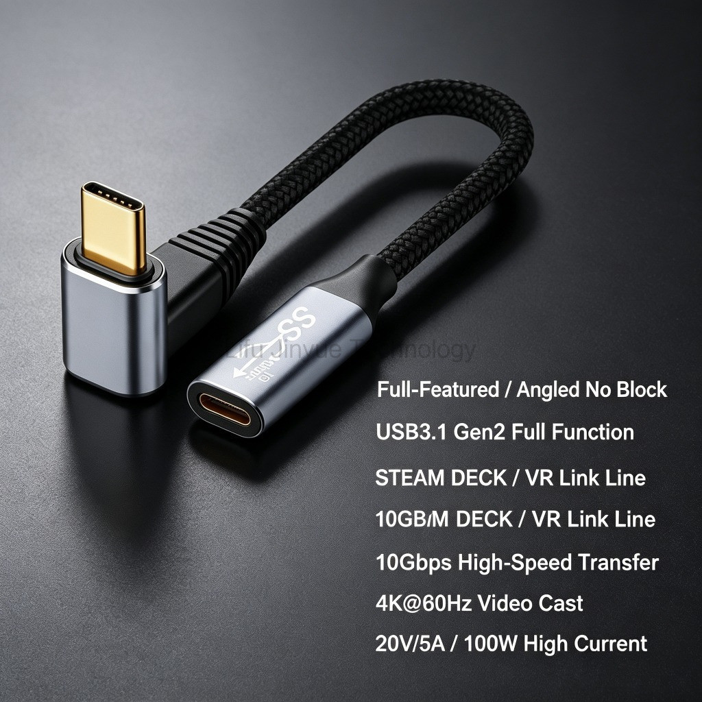 LIKAIYUE 0.5 M 1 M 2 M 3 M USB C ถึง Type C 3.1 Gen2 10Gbps Thunderbolt 3 4K @ 60Hz สาย PD 100W Fast