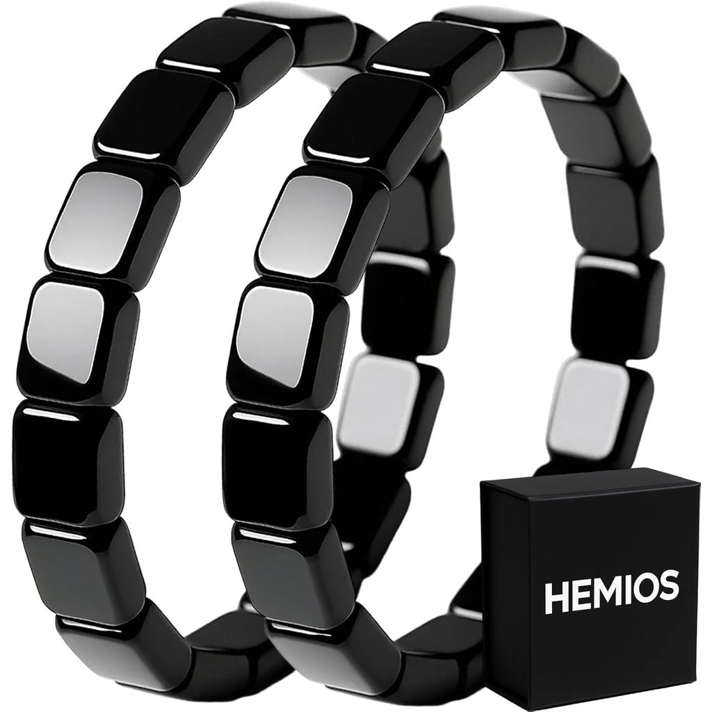 สร้อยข้อมือผู้ชาย, Hematite หินลูกปัดยืด Hematite สร้อยข้อมือ - Reignites Masculine Energy, Boost Co