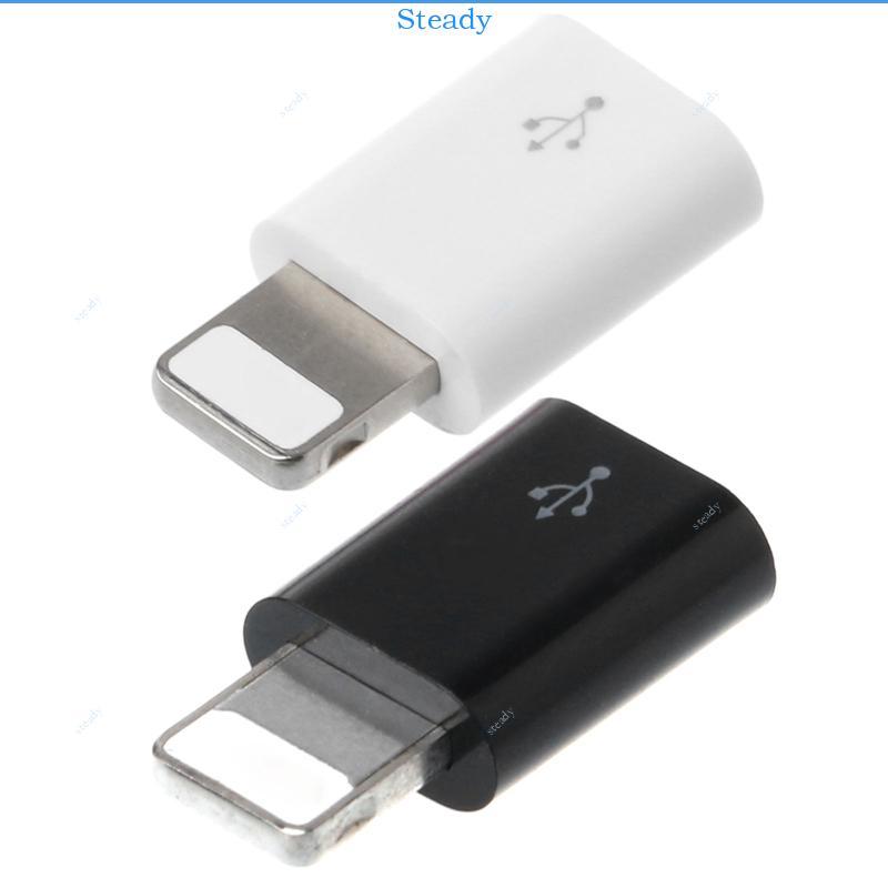 Steady 8-Pin Male to Micro USB Female Adapter Converter Connector สําหรับโทรศัพท์มือถือแท็บเล็ต Micr