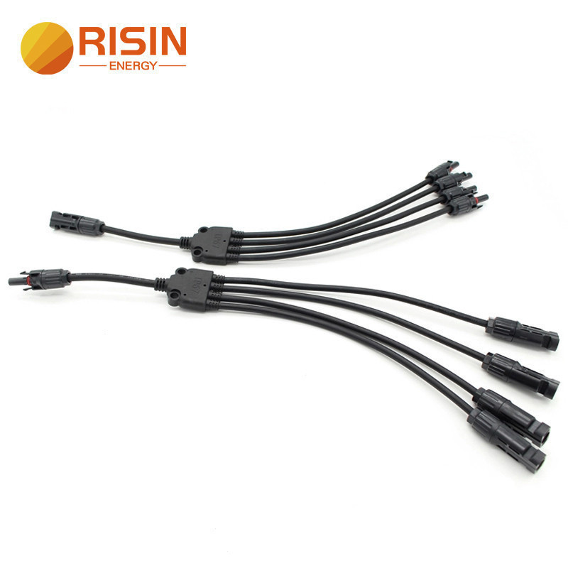 ปลั๊ก MC4 4 ถึง 1 SOLAR PV Y สาขาเชื่อมต่อ 6mm2 สายพลังงานแสงอาทิตย์ได้รับการอนุมัติสําหรับระบบ Sola