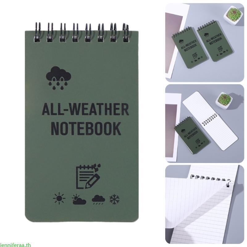 Jenniferaa Weatherproof Notebook Waterproof Notebook Field Note Pad All Weather Paper Notebook for O