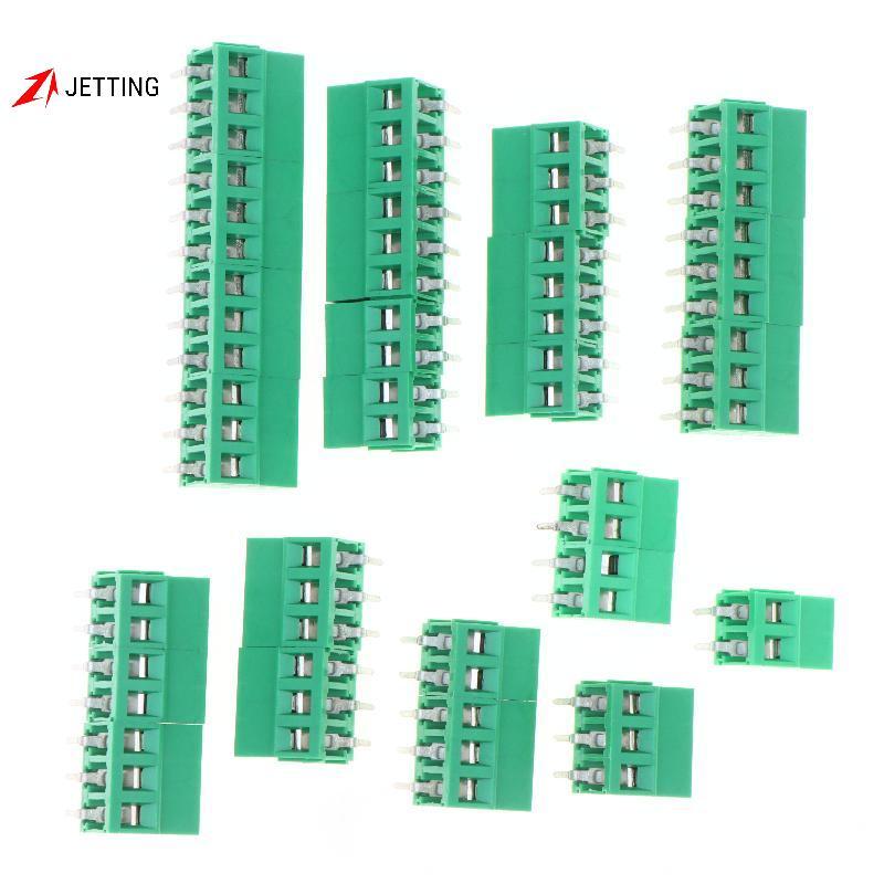 [Jettingbuy] DG128R WJ128R 2-12P เทอร์มินัลสกรู Blos 5.0 มม.Pitch มุมขวา Universal PCB Mount Connect