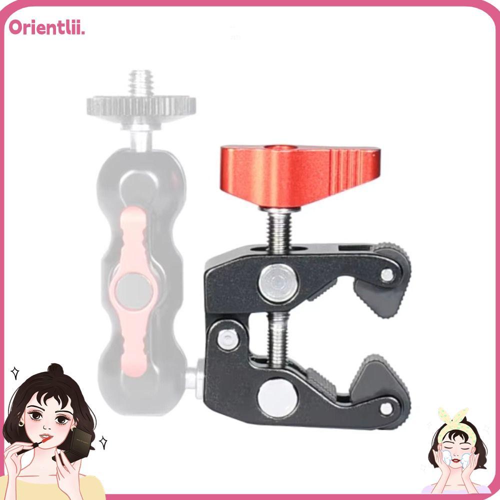 แคลมป์ปู ORIENTTK วัสดุอลูมิเนียม แคลมป์กล้อง 1/4 "รู อเนกประสงค์ 3/8" รู Quick Release Super Strong