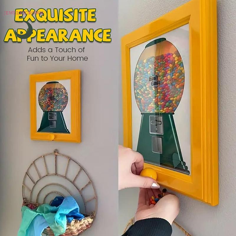 Candy Dispenser รูปภาพแขวนกรอบ Candy, เครื่อง Gumball ในกรอบ Handy Fast Distribution Candies Nuts Do