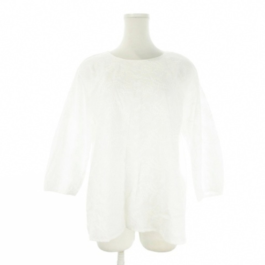Blouse Shirt white Embroidery botanical Direct from Japan Secondhand