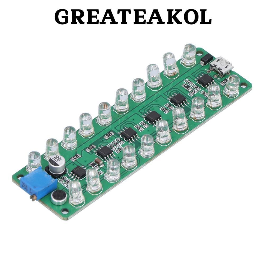 GREATESKOL VU Meter, ไฟ LED จอแสดงผล LED VU Meter, LED Indicates Voice Control การเชื่อมต่อย้อนกลับแ