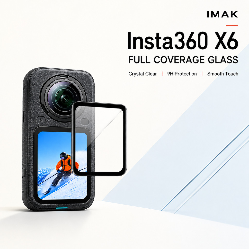 ฟิล์มกระจก สําหรับ Insta360 X6 ฟิล์มกันรอยป้องกันลายนิ้วมือ 9H ความแข็ง HD Clear FM0028