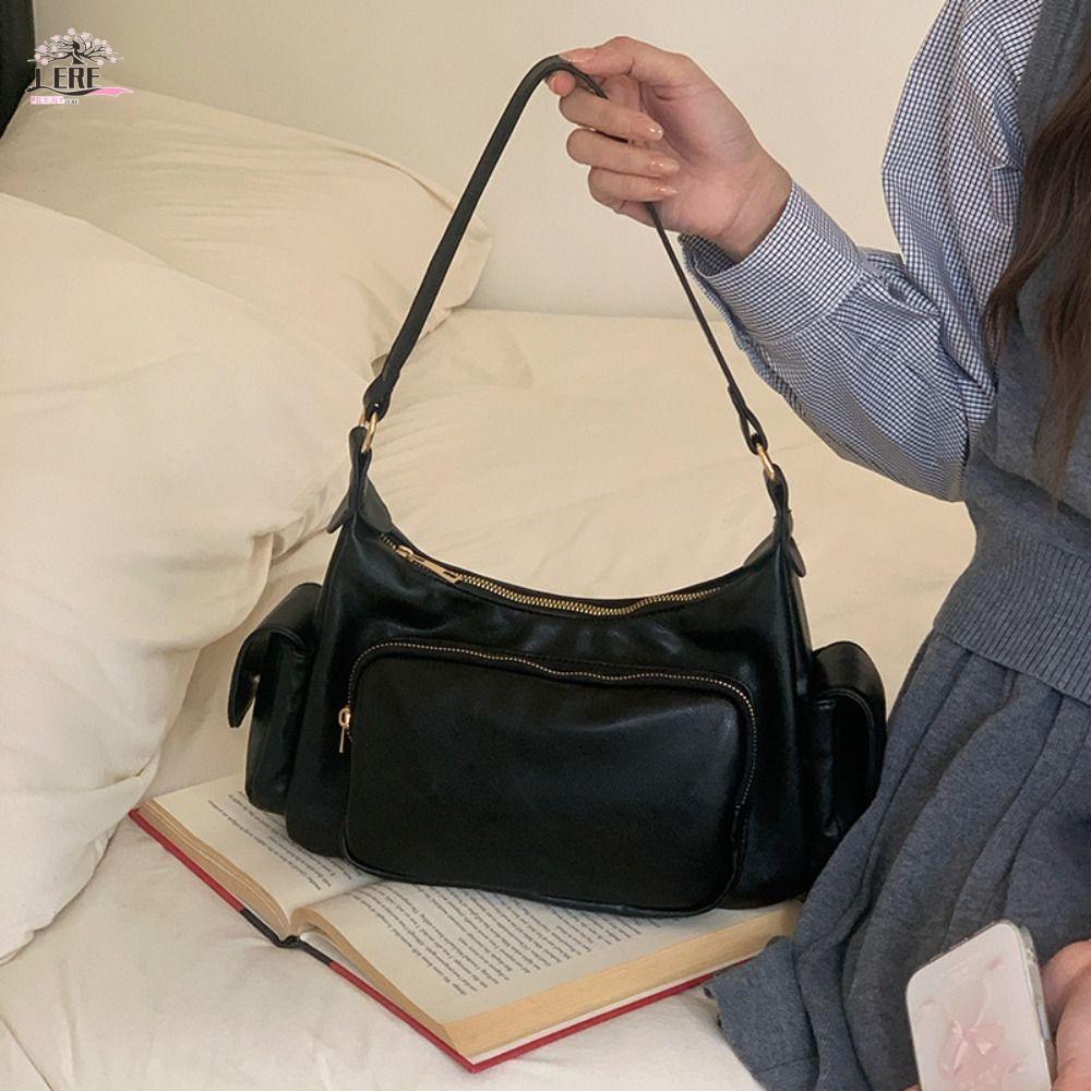 JEREMY1 Hobo Bag, Y2K Fashion Retro Shoulder Bag, Portable Korean Handbag Spice Girl Armpit Bag Shop
