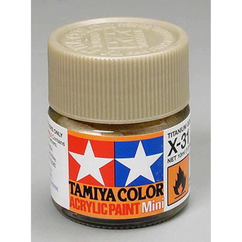 tamiya 81531 acrylic mini x-31 titanium gold