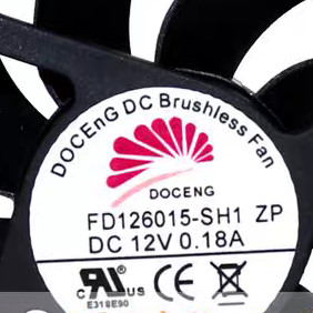 พัดลมไร้แปรงถ่าน DOCENG DC ของแท้ 6015 FD126015-SH1 ZP DC12V 0.18A