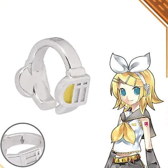 สินค้าเกมและอนิเมะ ~ Hatsune Miku ~ Kagamine Twins Bell Link ข้อมือหูคอสเพลย์ 2D สําหรับหูไม่เจาะ 7I