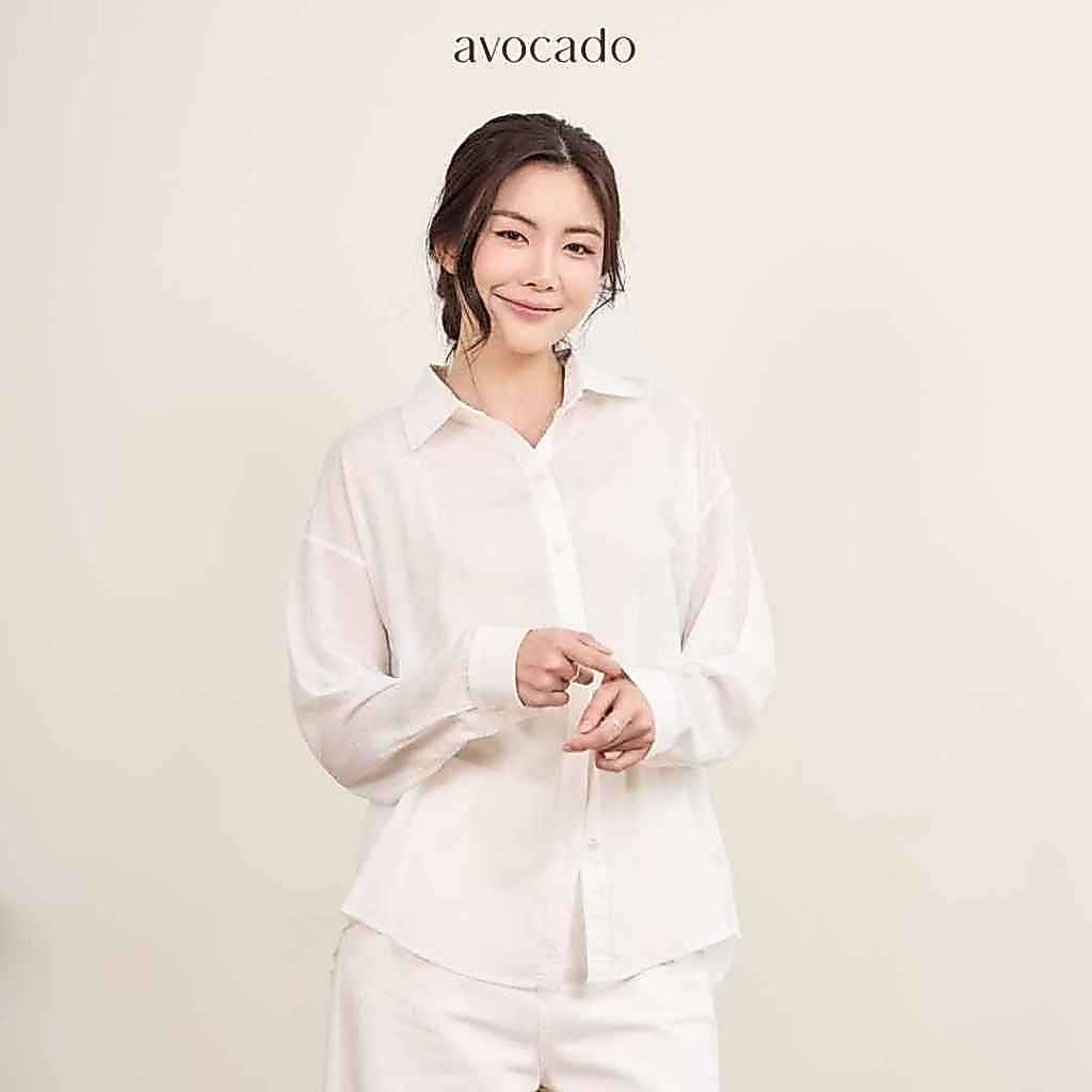 avocado - Layla pocket shirt เสื้อเชิ้ตทรง Oversize เนื้อผ้าโปร่งๆ บางเบา