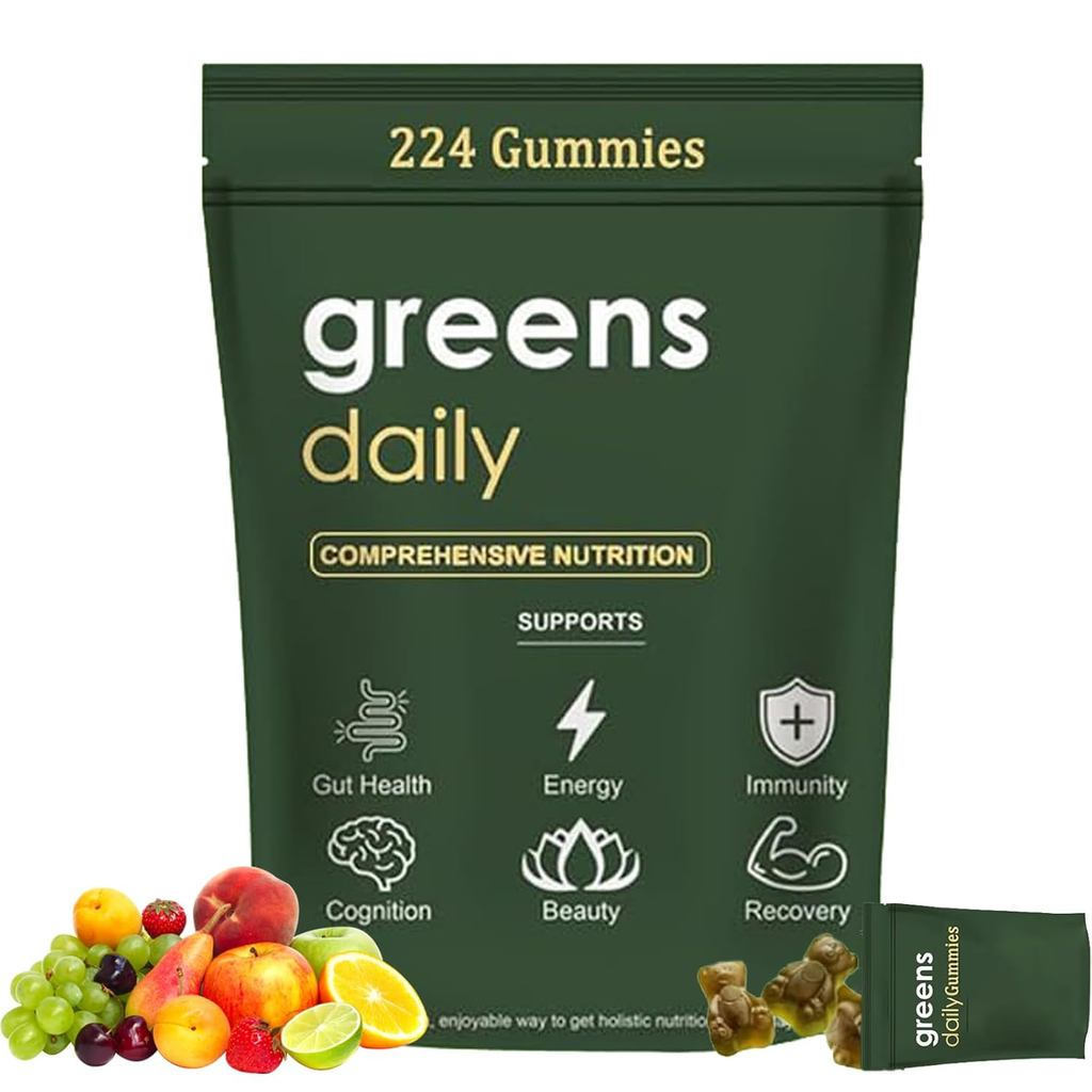 GreensGummieswithChlorella&Spirulina–DailyGummies,224Gummies J4G6