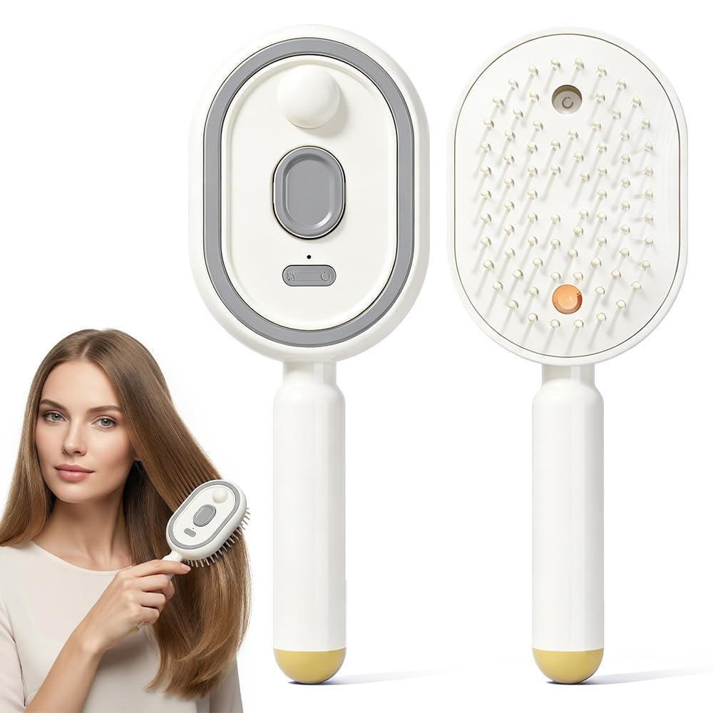 ElectricSprayairCushionMassageCush,3-in-1ElectricMistสเปรย์ผม,RetractableHairsMassageBrushforFrizzyH
