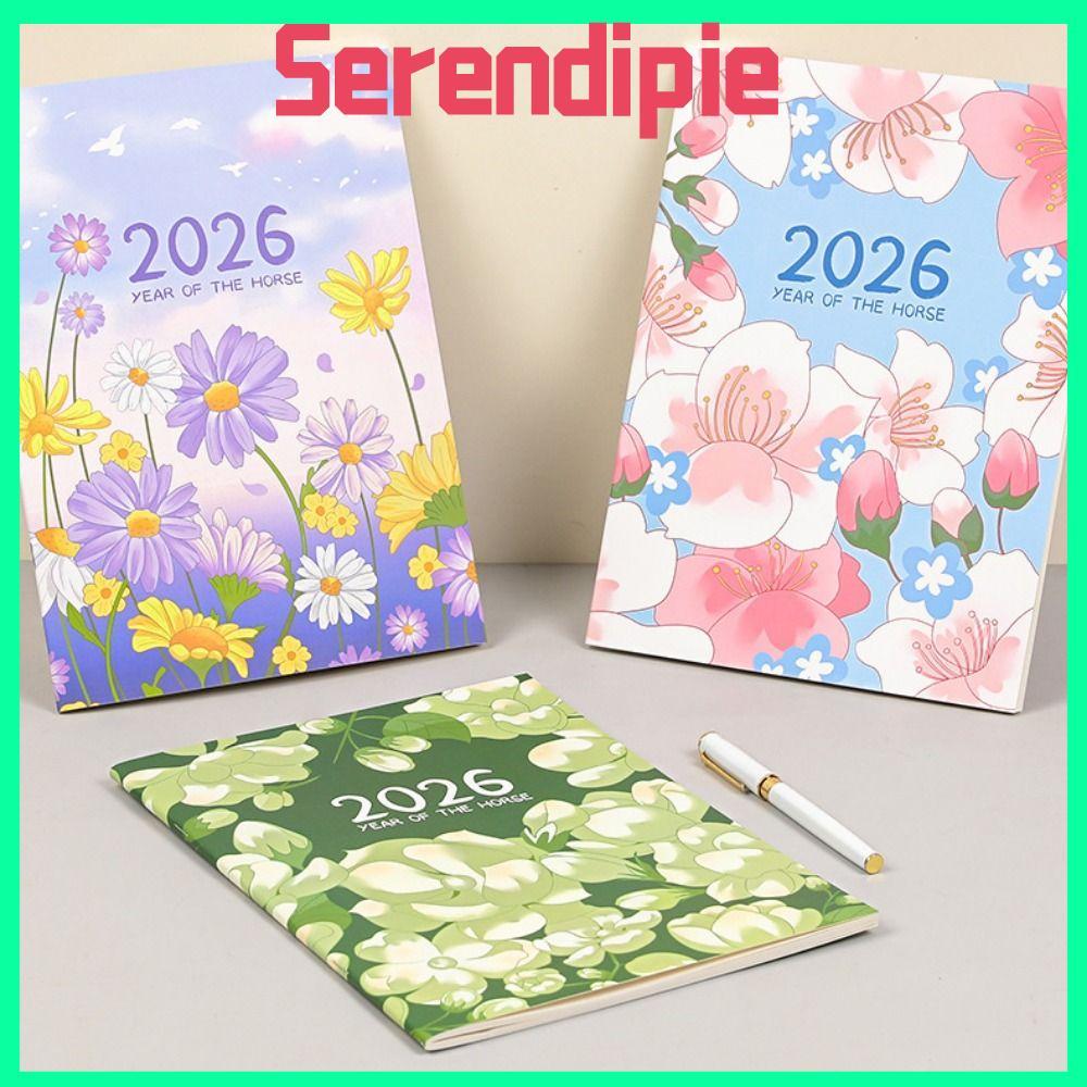 SERDIPIE 2026 Schedules Notebook, A4 A5 Life Check-in Planner Notebook, Portable Learning Plan Work 