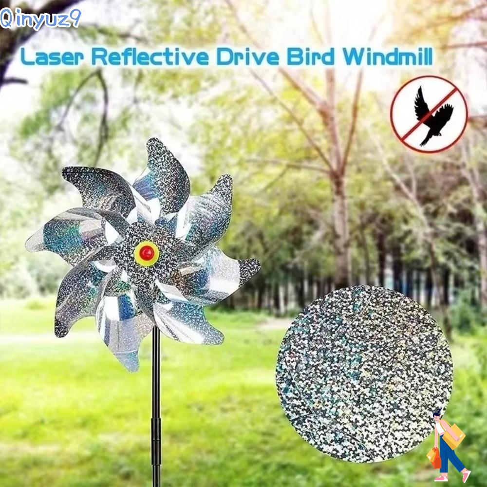 QINYUZ9 Bird Repeller Pinwheels, Sparkly Weatherproof สะท้อนแสง Pinwheel, ขายร้อน Orchard ป้องกันมัล