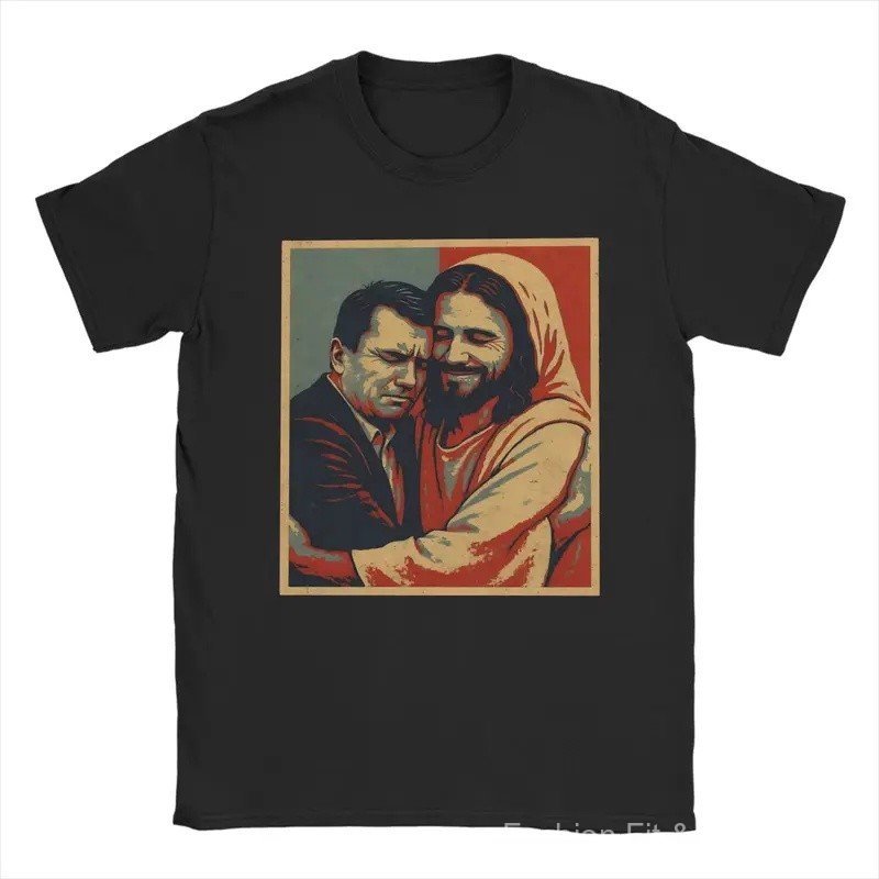 Unisex Charlie Kirk กับพระเยซู T เสื้อฤดูร้อน Harajuku เสื้อยืดคู่ 100 ผ้าฝ้าย O คอ 4XL 5XL 6XL Top 