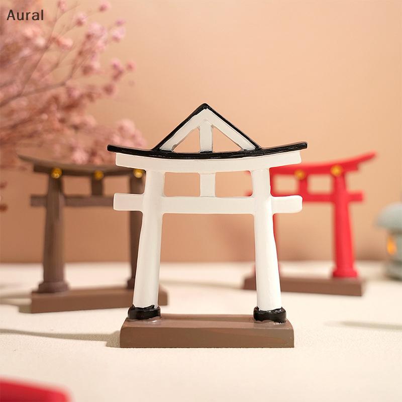 Aural Miniature Torii Gate ญี่ปุ่น Shinto Temple Garden เอเชียสถาปัตยกรรมรุ่นบอนไซ Zen Garden เครื่อ