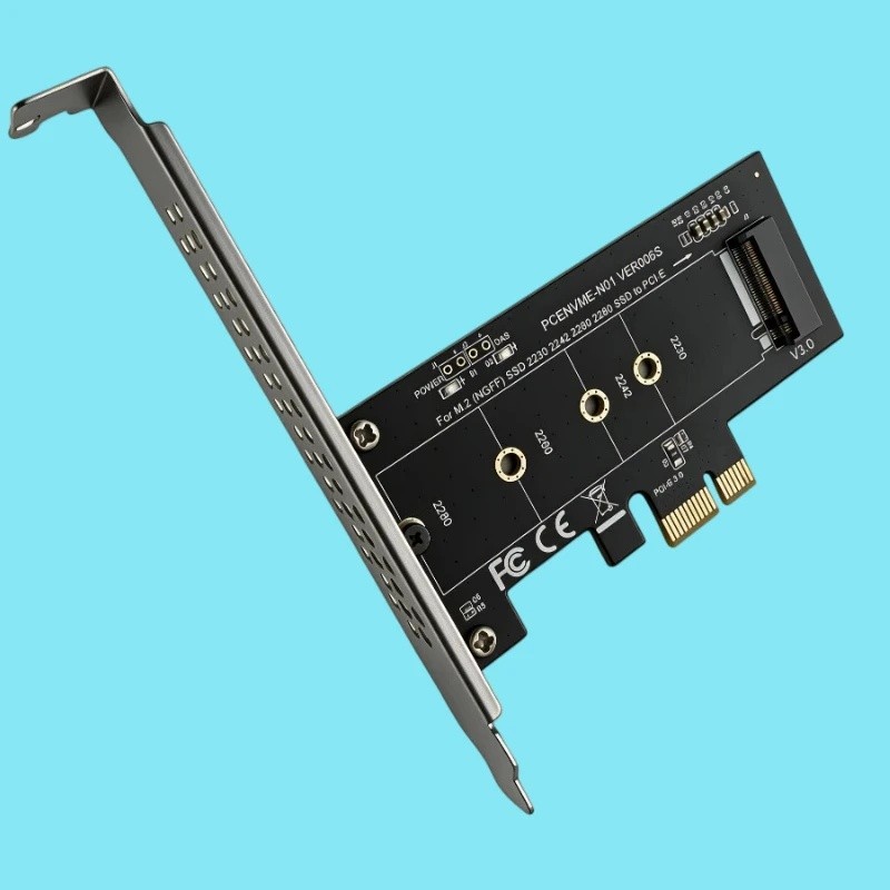 M.2 NVMe ถึง Pci-e 3.0 x1 การ์ดขยายรองรับ 2280/2260/22242/2230 พร้อมขายึดโฮสต์ Controller การ์ดขยายส