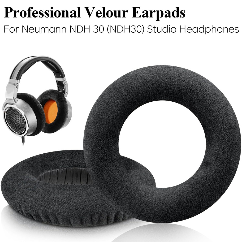 แผ่นรองหูฟัง Velour ระดับมืออาชีพสําหรับ Neumann NDH 30 (NDH30) หูฟังสตูดิโอ, แผ่นรองหูฟังเปลี่ยนด้ว