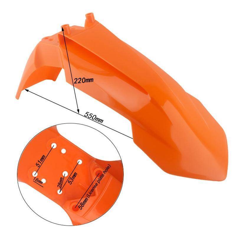 พรา combedMssng Universal รถจักรยานยนต์ด้านหน้า Mudguard สําหรับ 65 SX EXCคอเต่า SXF XCW EXCF 2018 แ