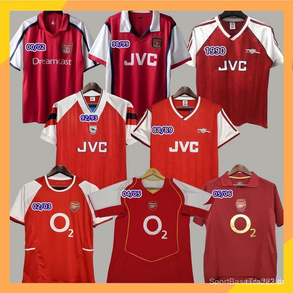 ขายปลีก Arsenal Home Football Jersey Set 02 03 04 05 06 88 89 92 93 94 95 98 99 00 02 BECKAMP 10 He 