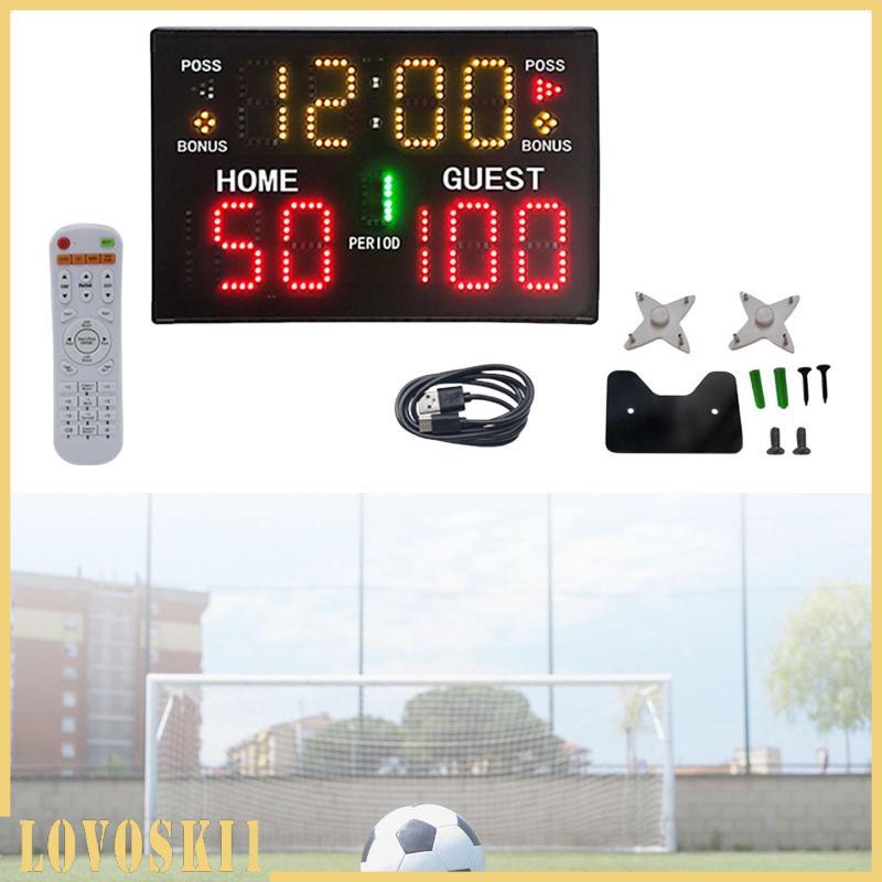 [Lovoski1] LED Digital Sports Score Board รีโมทคอนโทรลจอแสดงผลสําหรับบาสเกตบอลมวยเทนนิสวอลเลย์บอลเกม
