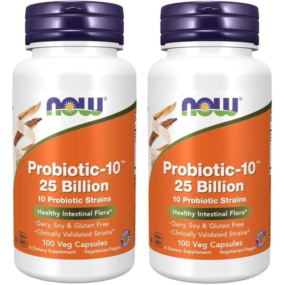 Now Foods Probiotic-10 25 Billion, 100 Count (แพ็ค 2 ชิ้น)