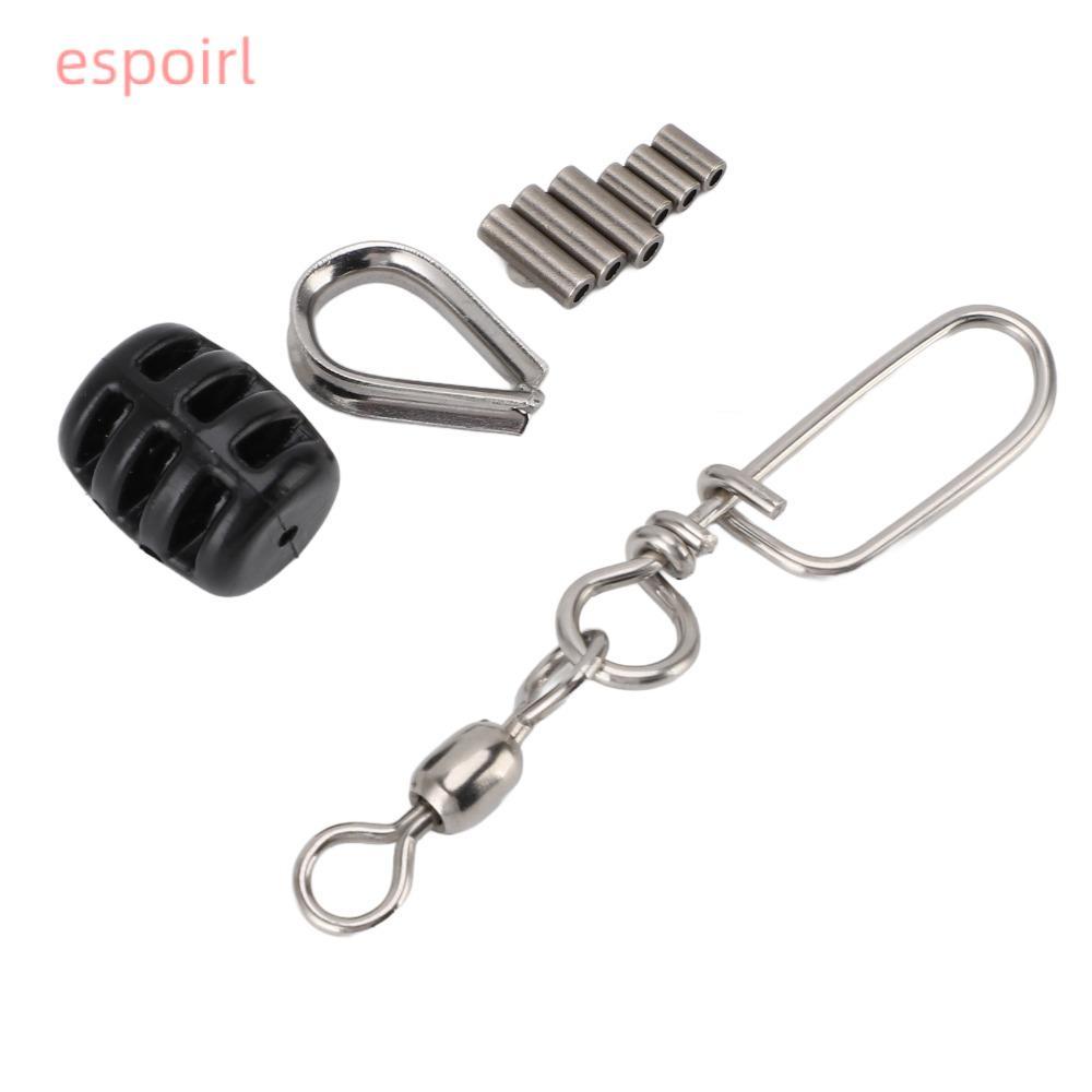 ESPOIR Downrigger Line Stopper, 360 หมุนพร้อมตกปลา Snap Swivel Downrigger Stopper Kit, สแตนเลสทนทาน 