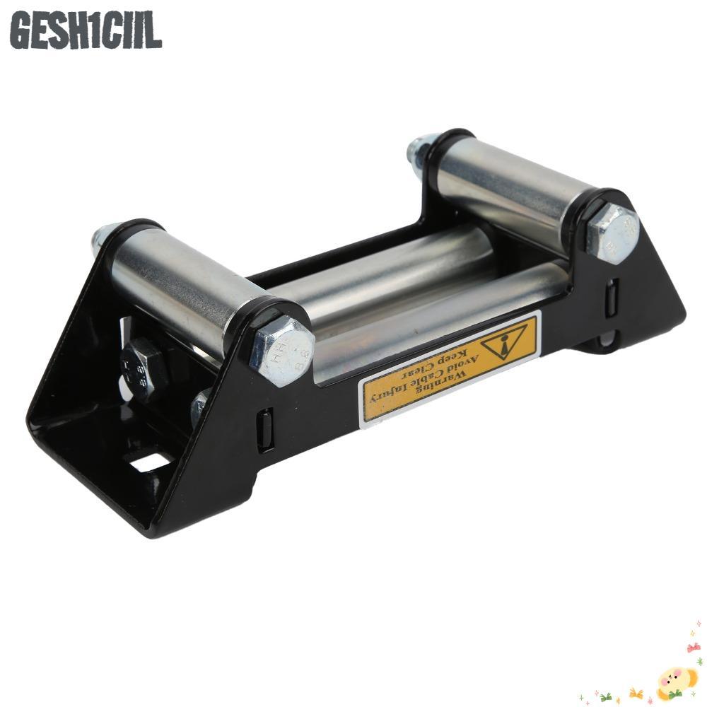 GESH1CIIL Winch Roller Fairlead,เหล็กสังกะสีชุบ 152 มม./6in Universal Winch Fairlead, Universal Bolt