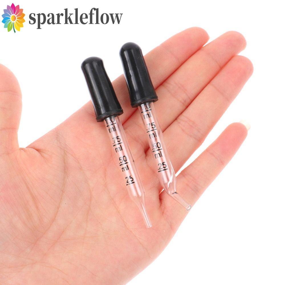 SPARKLEFLOW Scale Dropper สําหรับ Home Reusable Multi-purpose Oil ขวดฟาง Scaled Dropper Transfer พร้
