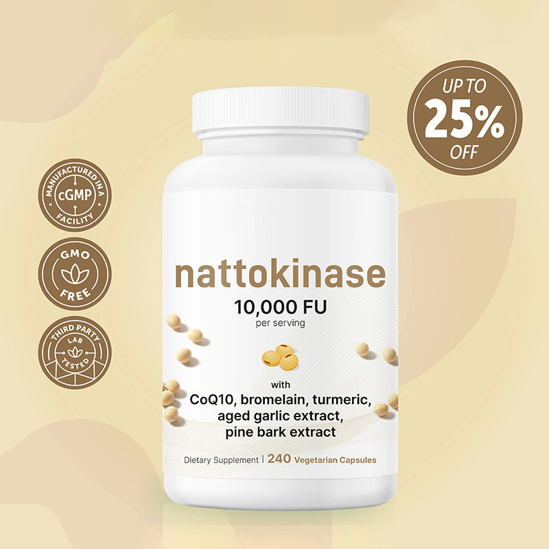 พร้อมสต็อกจัดส่งฟรี US Area TK ขายร้อน 60 แคปซูล nattokinase Capsules nattokinase