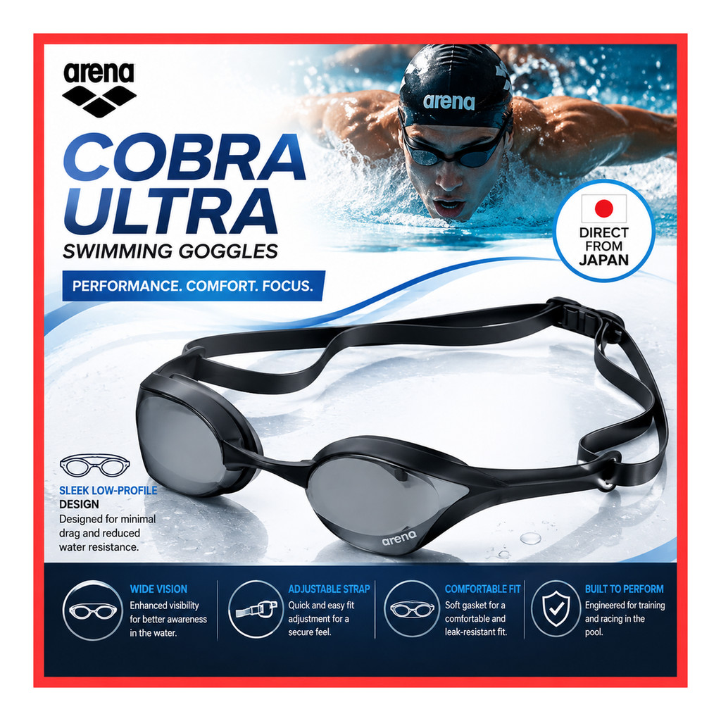 arena cobra ultra swimming goggles 【Direct from Japan】