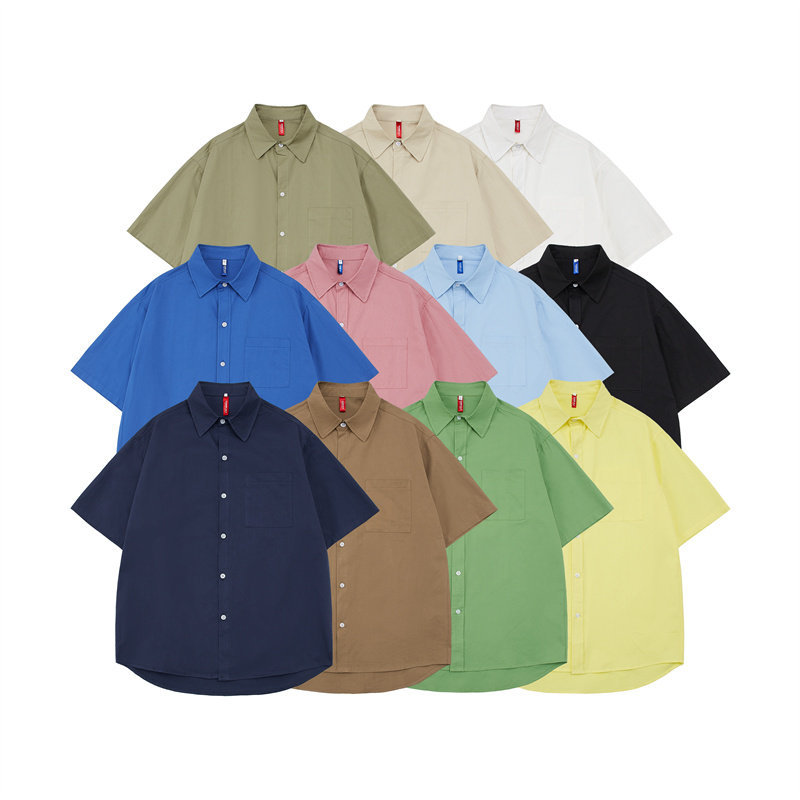 Coffee Shop Shirt Workwear Short-Sleeved Custom Printing ปักโลโก้ Catering Milk Tea Barista B & B St