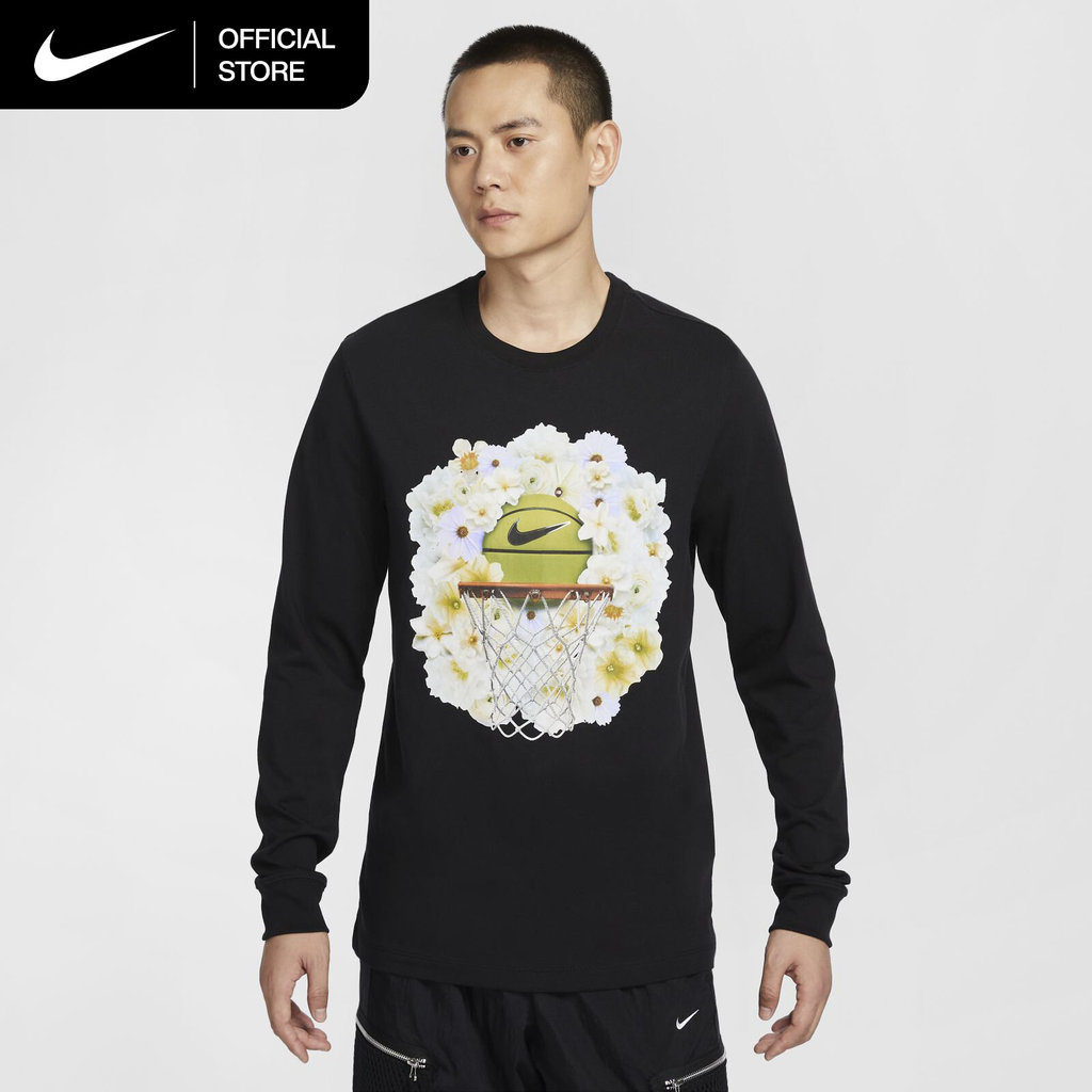 Nike Men's Sportswear Max90 Basketball LongSleeve Long Sleeve T-Shirt - Black [HJ3349-010]