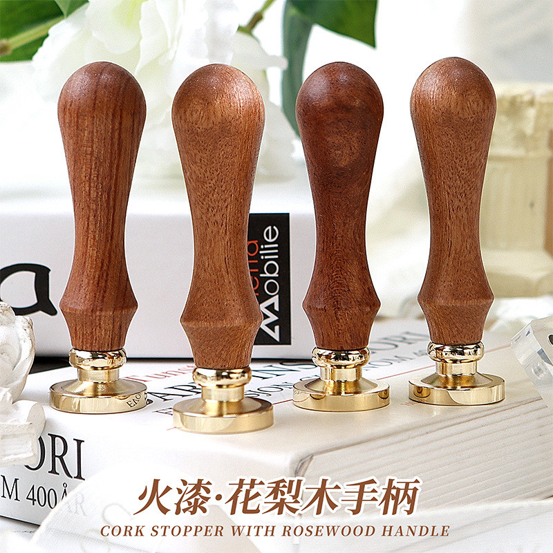 [Rosewood Lacquer Handle] Lacquer Seal Wooden Handle Rosewood Handle Lacquer Accessories Batch