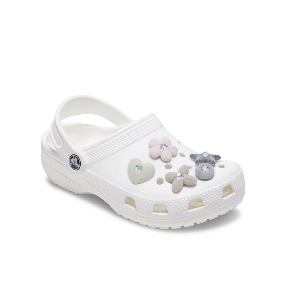 CROCS إكسسوارات حذاء Jibbitz مخملية مرصعة (5 قطع)