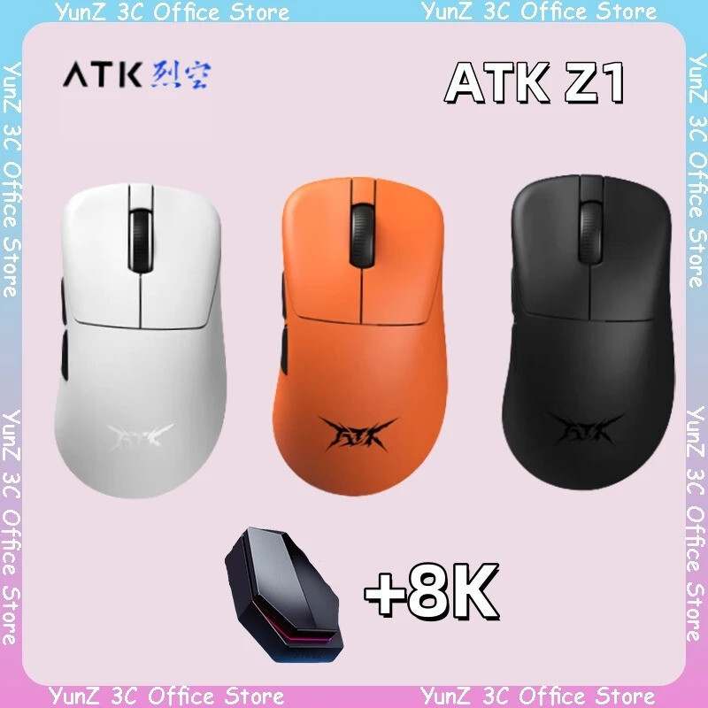 Atk Z1 Pro Max Ultra Gaming Mouse Paw3950 ความเร็วสมาร์ทพิเศษ 8k Polling Rate 0.39ms Low Latency อุป