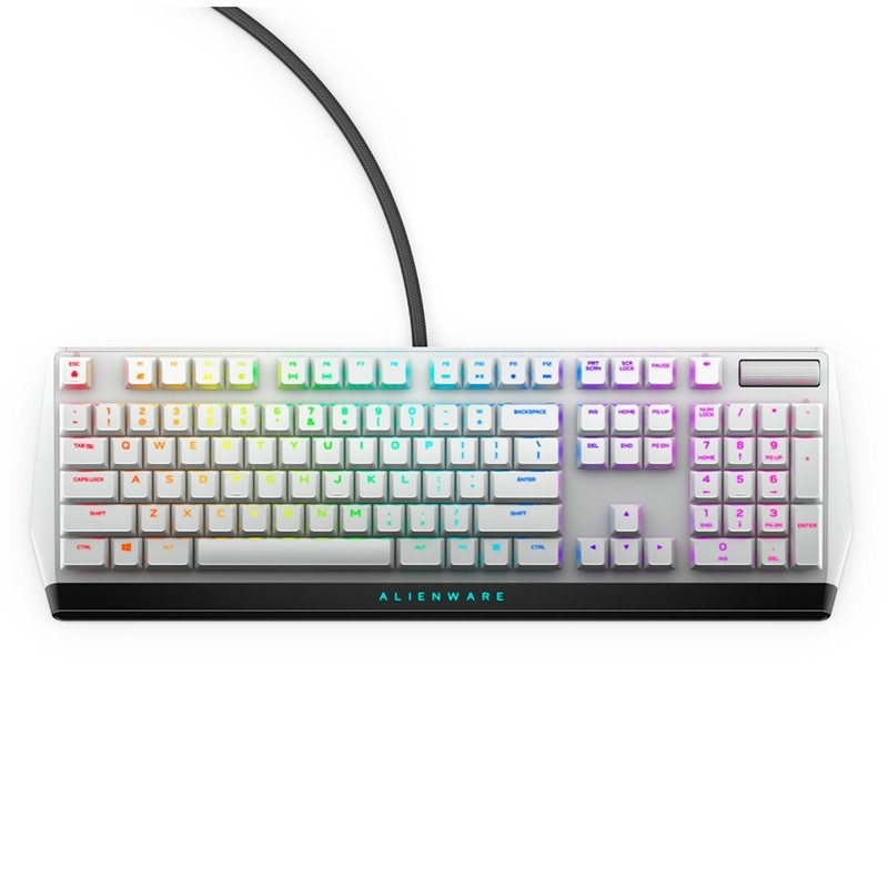 Alienware AW510K Low Profile Red Switch Mechanical Keyboard พร้อม Custozable RGB Lighting สีขาว 580A