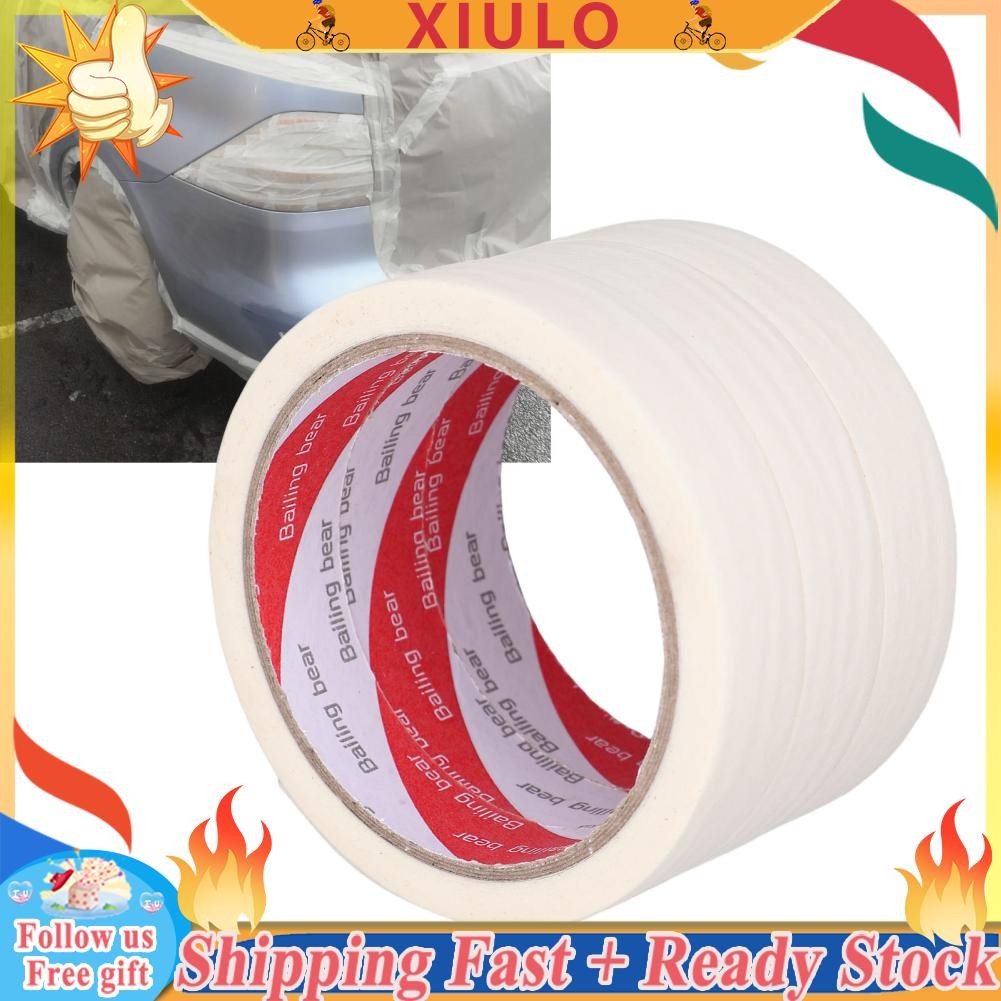 Xiulo Xiulo-th Automotive Masking Tape Car Paint ที่อุณหภูมิสีขาวสูงสำหรับโรงเรียนโฮมออฟฟิศ (3 ม้วน)